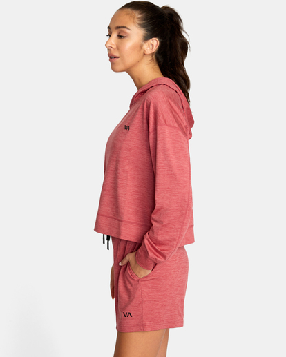 4 C-Able Cropped Workout Hoodie Pink AVJKT00166 RVCA