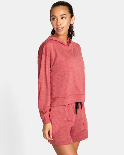 5 C-Able Cropped Workout Hoodie Pink AVJKT00166 RVCA