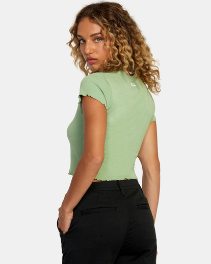 1 Classmate Crop Tee Green AVJKT00168 RVCA