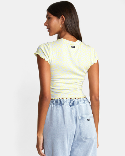 1 Classmate Crop Tee Yellow AVJKT00168 RVCA