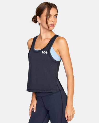 4 Sport Vent Workout Tank Top Black AVJKT00185 RVCA