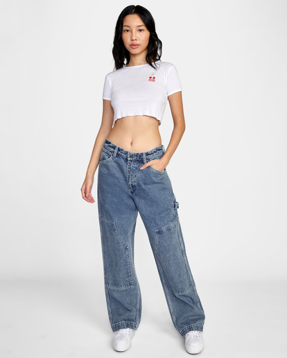 2 Cherry Baby Tee White AVJKT00193 RVCA