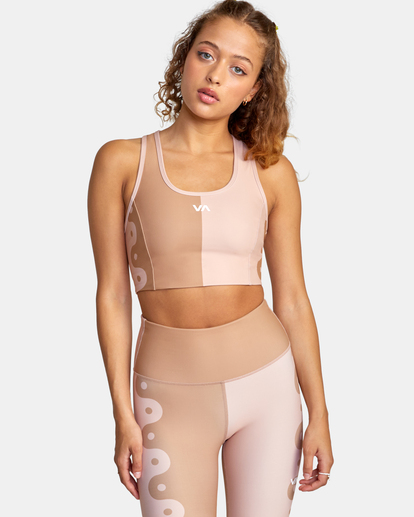0 Linear Yang Sports Bra Beige AVJKT00197 RVCA