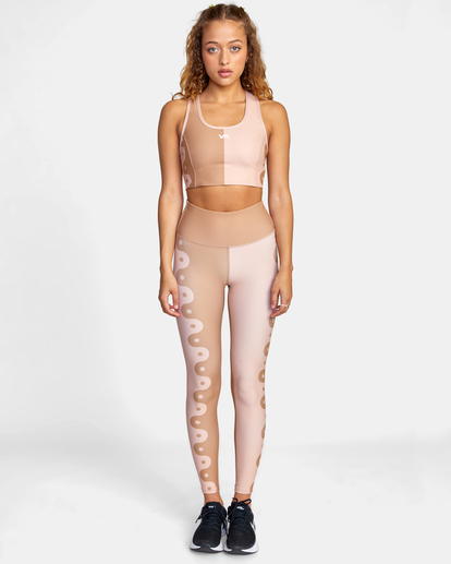 3 Linear Yang Sports Bra Beige AVJKT00197 RVCA