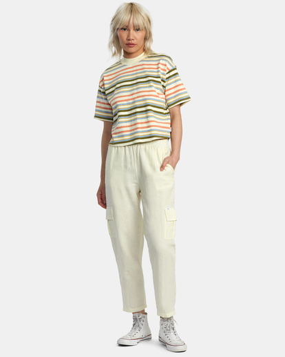 3 Kinney Mock Neck Tee Yellow AVJKT00198 RVCA