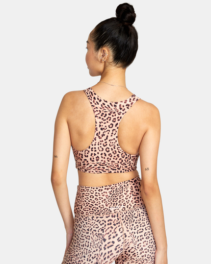 1 VA Essential Mid Support Sports Bra Pink AVJKT00206 RVCA