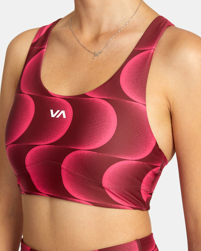 2 VA Essential Mid Support Sports Bra Pink AVJKT00206 RVCA