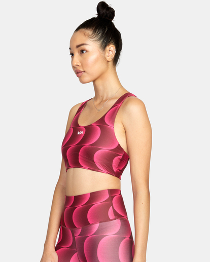 4 VA Essential Mid Support Sports Bra Pink AVJKT00206 RVCA