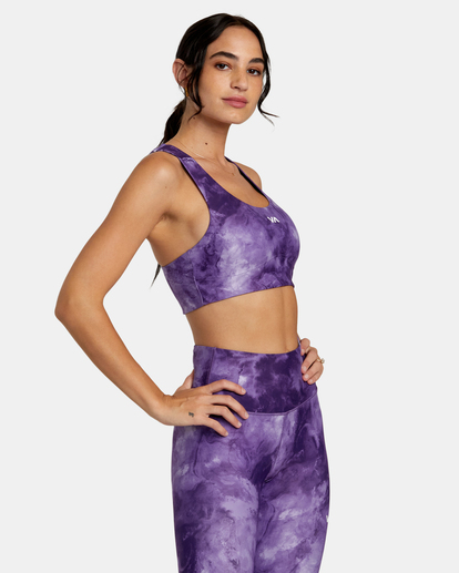 5 VA Essential Mid Support Sports Bra Purple AVJKT00206 RVCA