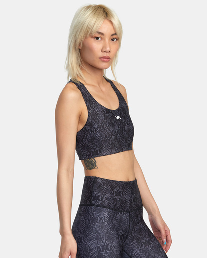 5 VA Essential Mid Support Sports Bra Grey AVJKT00206 RVCA
