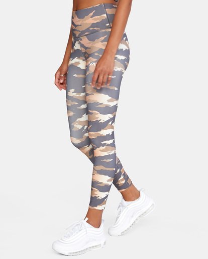 2 VA Essential Workout Leggings Brown AVJNP00123 RVCA