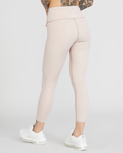 3 VA Essential Workout Leggings Beige AVJNP00123 RVCA