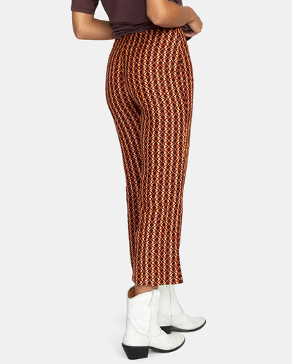 3 Drip High-Waisted Pants Brown AVJNP00181 RVCA