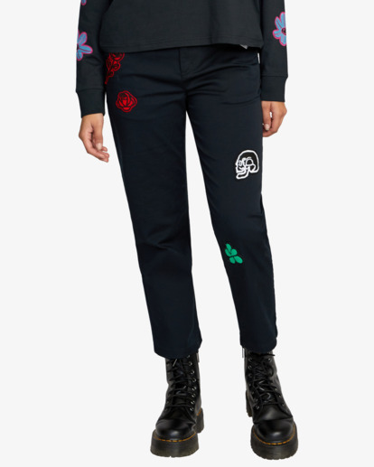 0 Mark Oblow Cropped Pants Black AVJNP00201 RVCA