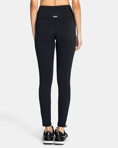 5 Elastic Side Workout Leggings Black AVJNP00202 RVCA