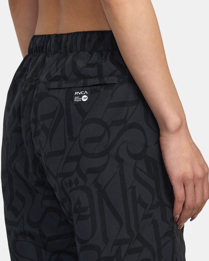 8 Thug Rose Track Technical Joggers Black AVJNP00240 RVCA