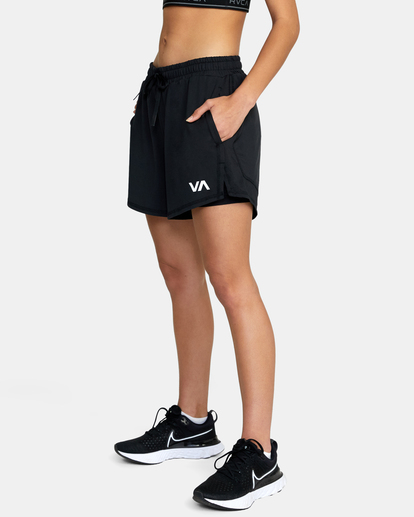 3 Women's Sport Vent Workout Shorts 2.5" Black AVJNS00127 RVCA