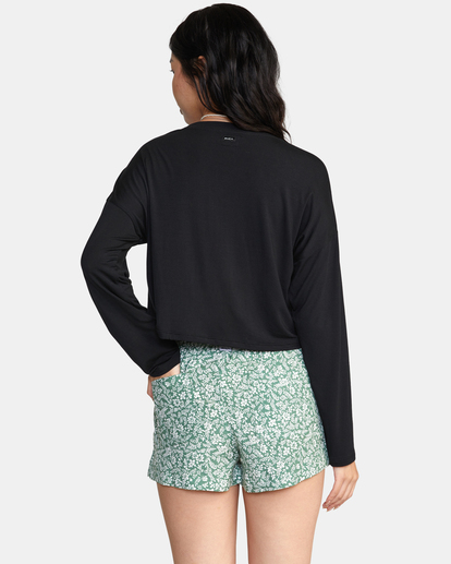 2 Sawyer Print Elastic Waist Shorts Green AVJNS00175 RVCA