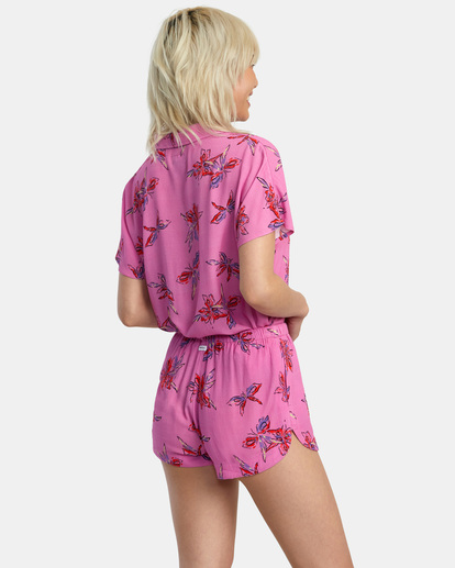 4 New Yume Eco Viscose Shorts Pink AVJNS00185 RVCA