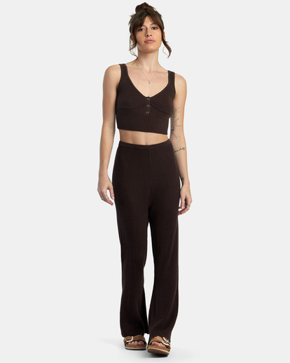 1 Swerve Flared Pants Brown AVJPT00115 RVCA