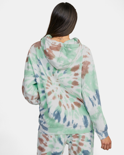 1 All The Way Tie-Dye Hoodie Green AVJSF00189 RVCA