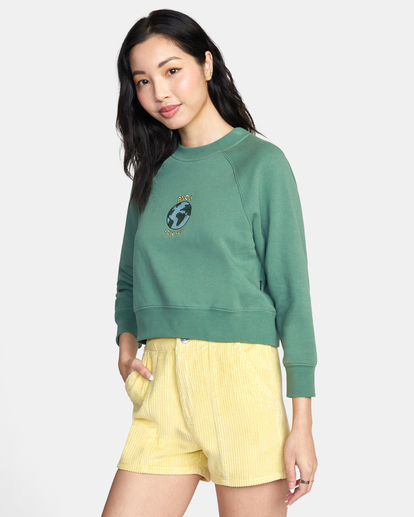4 Love Her Crewneck Sweatshirt Purple AVJSF00202 RVCA