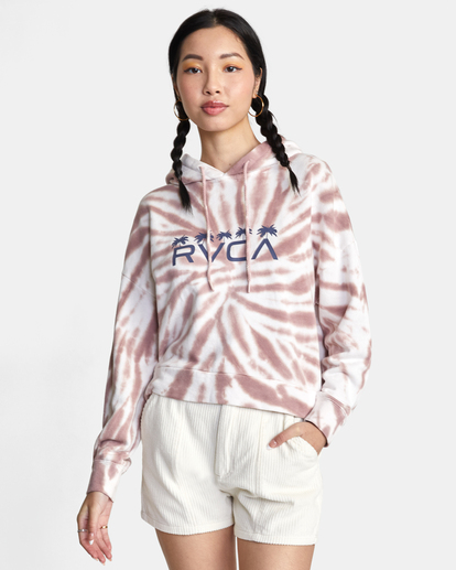 0 Five Palms Cropped Hoodie Blue AVJSF00204 RVCA