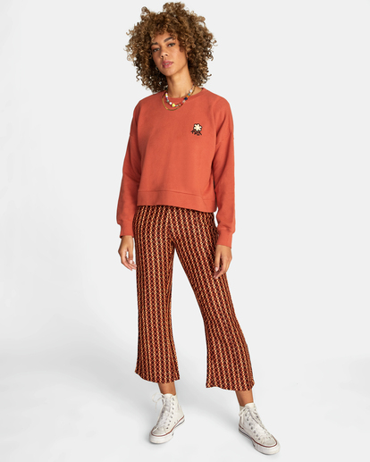 3 Vibe Terry Pullover Brown AVJSF00215 RVCA