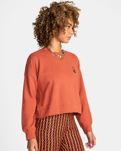 5 Vibe Terry Pullover Brown AVJSF00215 RVCA