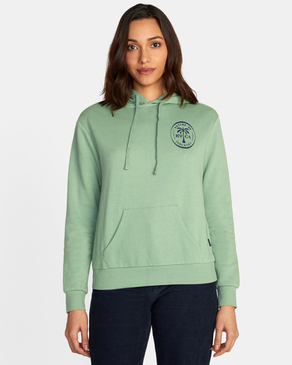 0 Palm Badge Pullover Hoodie  AVJSF00233 RVCA