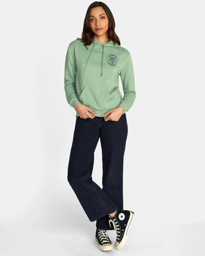 3 Palm Badge Pullover Hoodie  AVJSF00233 RVCA