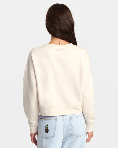 1 RVCA March Sweatshirt Beige AVJSF00266 RVCA