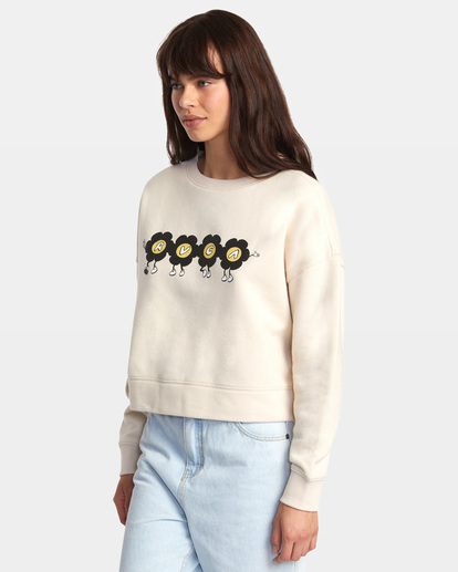 3 RVCA March Sweatshirt Beige AVJSF00266 RVCA