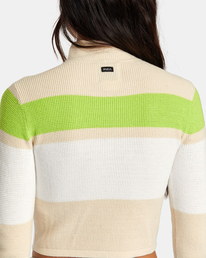6 Après Sweater Long Sleeve Crop Top White AVJSW00148 RVCA