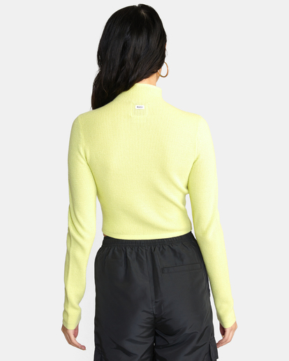 1 Après Sweater Long Sleeve Crop Top Yellow AVJSW00148 RVCA