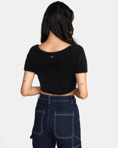 1 Murray Cropped Sweater Black AVJSW00155 RVCA
