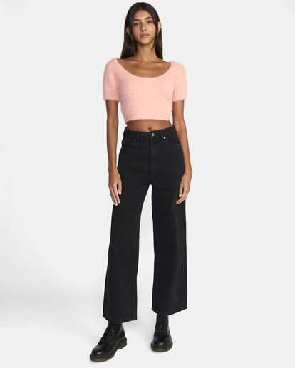 3 Murray Cropped Sweater Orange AVJSW00155 RVCA