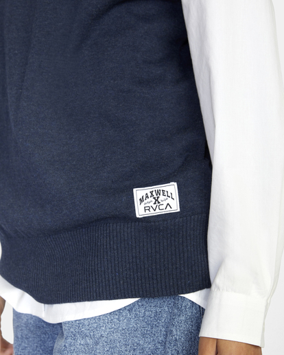 9 Hometown Sweater Vest Blue AVJSW00162 RVCA
