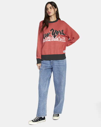 12 Skyline Sweater Red AVJSW00163 RVCA