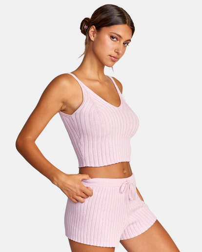 5 For The Record Cropped Tank Top Brown AVJTO00130 RVCA