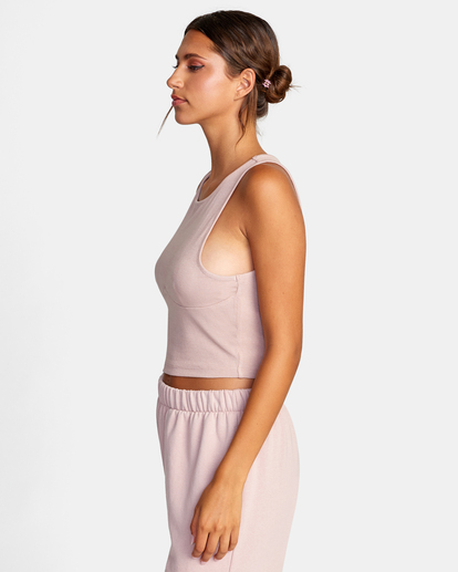5 Test Drive Cropped Tank Top Grey AVJTO00133 RVCA