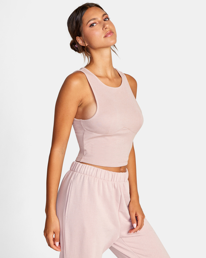6 Test Drive Cropped Tank Top Grey AVJTO00133 RVCA