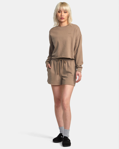 3 Test Drive - Kürzeres Sweatshirt für Frauen Grau AVJTO00134 RVCA