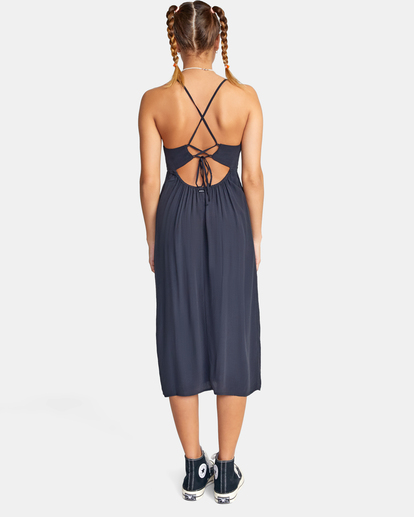 2 No Judgement Midi Dress Black AVJWD00230 RVCA