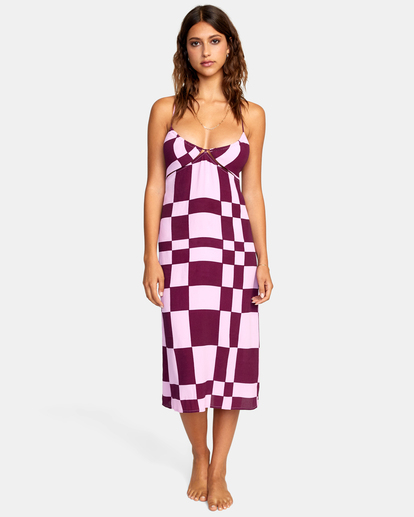 0 No Judgement Midi Dress Purple AVJWD00230 RVCA