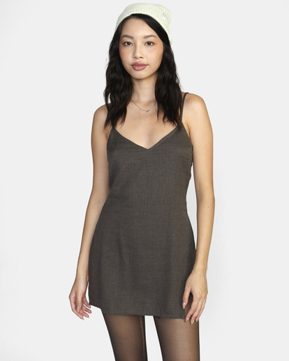 0 Slip Up Mini Dress Green AVJWD00240 RVCA