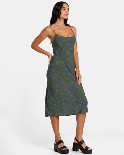 4 Maiden Midi Dress Green AVJWD00241 RVCA