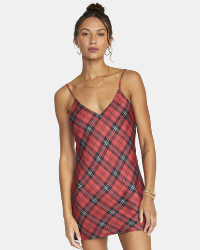 6 Blake Mini Slip Dress Red AVJWD00254 RVCA