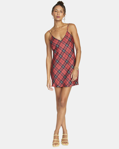 Checkered mini 2024 slip dress