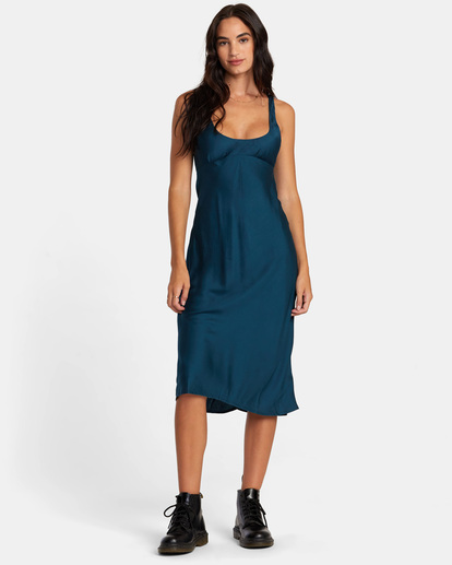 1 Say So Midi Dress Blue AVJWD00293 RVCA
